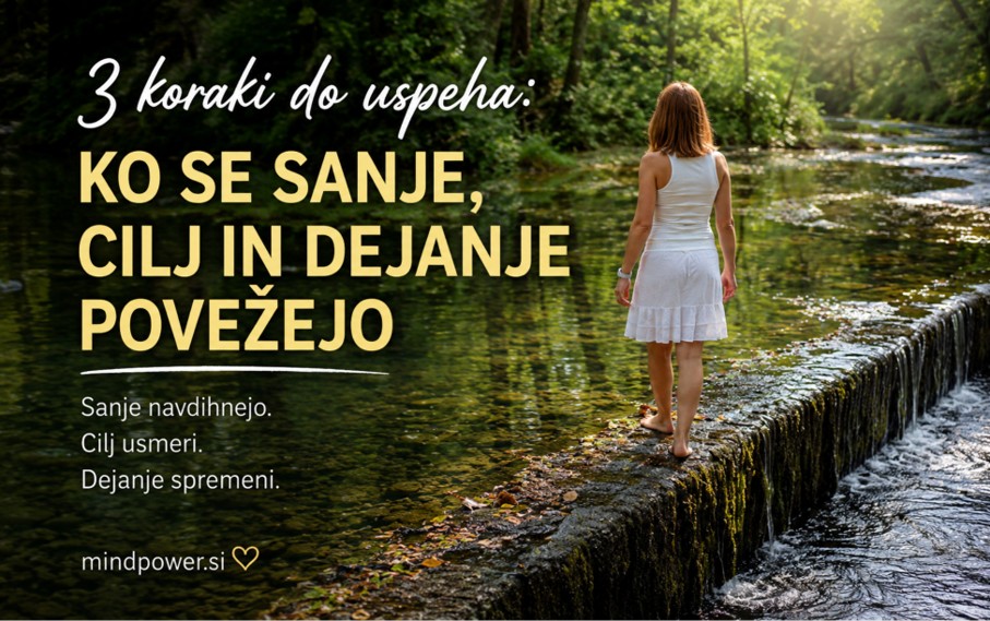 3 koraki do uspeha: ko se sanje, cilj in dejanje povežejo